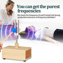 432Hz / 528Hz Chakra Tuning Forks With Resonant Box And Mallet Perfect For Sound Therapy Yoga Meditation And Relaxation - Silver - View 8