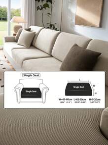 1 szt. Elastyczny wodoodporny pokrowiec na sofę żakardową, pokrowce na sofę modułową, odporne na zużycie, rozciągliwe pokrowce na sofę, zmywalne, miękkie pokrowce na poduszki na sofę, antypoślizgowe pokrowce na meble, pokrowce na sofę dla zwierząt