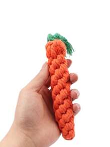 3pcs/1pc Pet Dog Rope Toys, Puppy Keep, Hand Woven Rope Carrots, Dog Tooth Grinding, Tooth Cleaning, Anti Bite Pet Toys, Small And Medium-Sized Dog Knot Toys - Multicolor - View 9