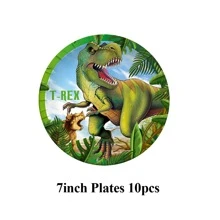 10/20/50pcs Disposable Dinosaur Themed Party Supplies, Suitable For 1st Birthday Party, T-Rex Themed Tableware Decor, Birthday & Picnic