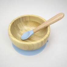 Bamboo Bowl With Suction Cup + Beechwood Spoon, For Infant/Toddler - Multicolor - View 11