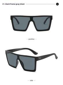 1 Stück modische schwarze Unisex, stilvolle Modebrillen zum Fahren, Sport, Strand, Lässig Sommer Accessoire, passend zu T-Shirts, Jacken, Pullovern, Hoodies, Lederhosen, Overalls, ganzjähriges Geschenk für Freunde
