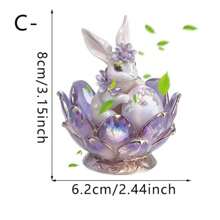 Purple Crystal Rabbit Acrylic Keychain Bag Charm Hanging Ornament, Easter Decor