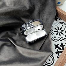 1pc Halloween Devil Demon Funny Novelty Personality Unisex Couples Holiday Style INS EU&US Casual Devil Cape Decor, Simple Creative Semi-Transparent Black 3D Frame Shape With Loop Compatible With Airpods 1/2/3/Pro/Pro2 Earphone Case - Multicolor - View 5
