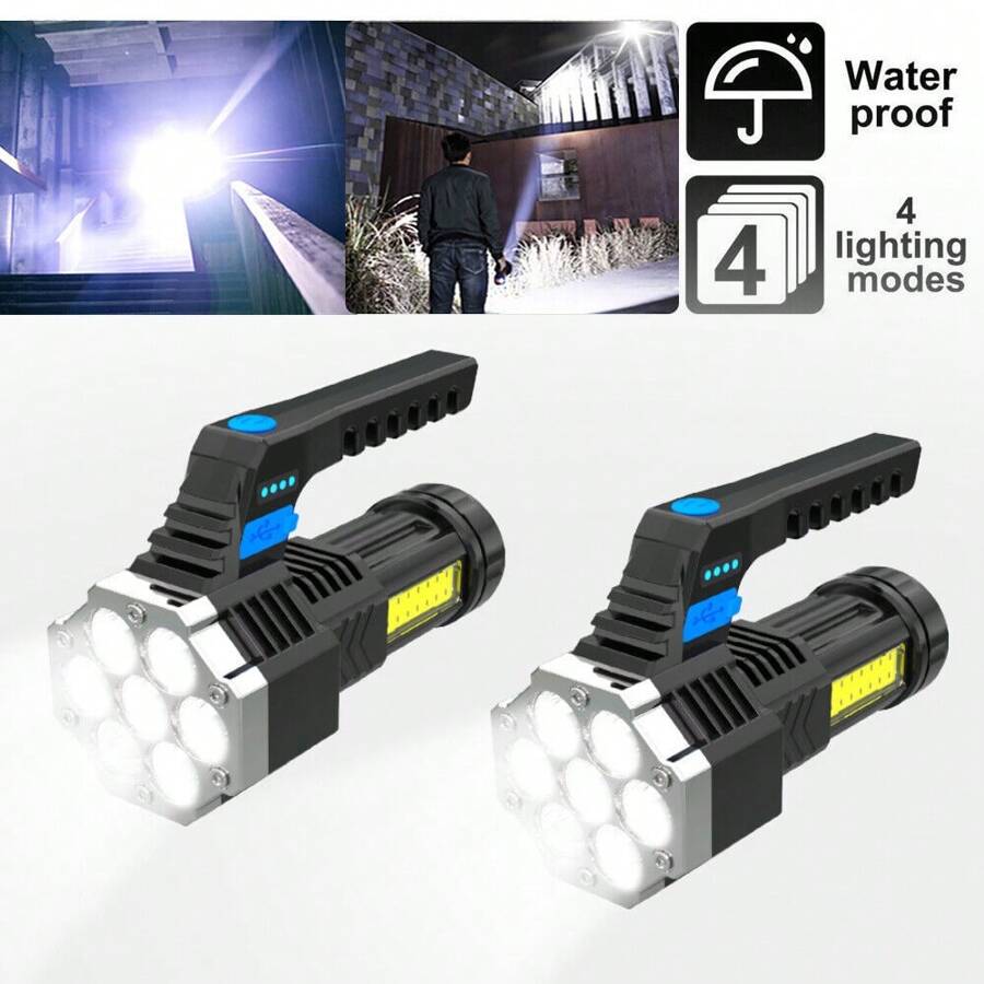 NetHong High Powered 26000000LM LED Flashlight Super Bright Torch Rechargeable Lamp UK - Black - View 1