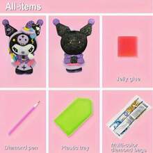Sanrio Sanrio Diamond Stickers, Handmade DIY Dot Drill Vinyl Doll, Piggy Bank Dolls, Gifts For Girlfriends, Ornaments, Piggy Banks (Some Accessories Random)