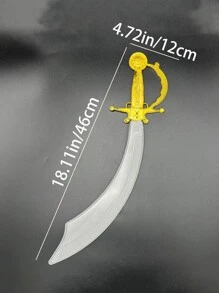 1 Pieza Espada de plástico de pirata para disfraz, decoración y utilería de fiesta