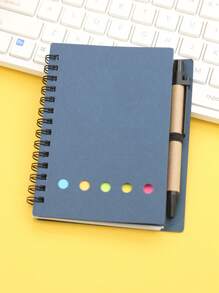 1pc (With Pen) Customized Text And Personalized Design Pocket Notebook & Memo Pad Set, Suitable For Work, Home Messages, Study Marking, Index Bookmarks, Office & School Supplies, Stationery Prizes, Back To School Gifts, Multi-Functional, Ornamental,Festive Calendar