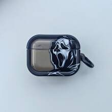 1pc Halloween Devil Demon Funny Novelty Personality Unisex Couples Holiday Style INS EU&US Casual Devil Cape Decor, Simple Creative Semi-Transparent Black 3D Frame Shape With Loop Compatible With Airpods 1/2/3/Pro/Pro2 Earphone Case - Multicolor - View 2