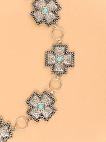 Fashionable Sexy Charm Minimalist Beach / Nightclub Alloy Waist Chain, Single Layer Body Chain, Cross-Shaped Waist Chain