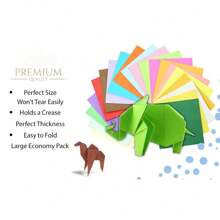 200 arkuszy papieru origami dwustronnego premium – 20 żywych kolorów, 6 cali kwadratowych, łatwe składanie dla początkujących – idealne do majsterkowania, kreatywnych projektów artystycznych, dekoracji świątecznych i pomysłów na ręcznie robione prezenty