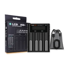 POWERKAN 通用智能充电器，兼容 1.2V 和 3.7V 可充电电池，包括 AA、AAA、14500 和 18650 电池，4 通道 LCD 显示屏，C 型输入，具备过充保护功能。 - 否 - 查看 10