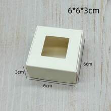 10pcs/Pack White Cardboard Gift Display Packaging Boxes With Transparent PVC Window For Handmade Jewelry Craft Packaging - White Square Window Box - View 11