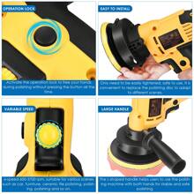 Kit di lucidatura giallo da 125 mm, lucidatrice con tampone di lucidatura rimovibile per lucidatrice per auto, legno, metallo, mobili