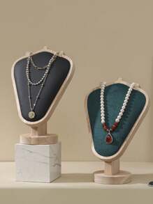 1PC 实木项链展示架，肖像颈展示架，吊坠展示架，珠宝道具模型架，展示柜展示架 - 彩色 - 查看 4