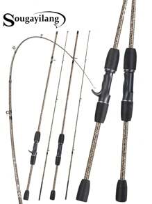 SOUGAYILANG 2-Sections Fishing Rod : 1.8M Spinning And Casting Rods With Composite Graphite - Carbon Fiber Blanks, Ideal For Freshwater Fishing