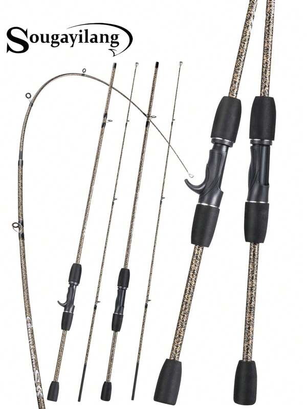 SOUGAYILANG 2-Sections Fishing Rod : 1.8M Spinning And Casting Rods With Composite Graphite - Carbon Fiber Blanks, Ideal For Freshwater Fishing