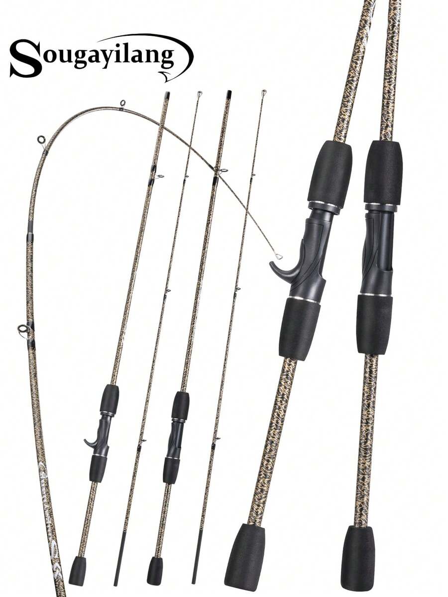 SOUGAYILANG 2-Sections Fishing Rod : 1.8M Spinning And Casting Rods With Composite Graphite - Carbon Fiber Blanks, Ideal For Freshwater Fishing