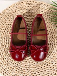 Sapatilha Princesa Decorada com Laço Fofa para Meninas - Vermelho - Visão 5