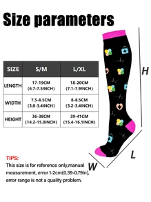 6 Pairs Compression Socks Stockings Women Men Best Rated Support Non Slip Travel Long Flights Birthday Gift Friend Mother Dad Work Athletic Gym Sport Running Hiking Cycling - Multicolor - View 4