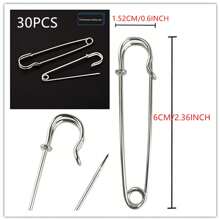 30pcs Pins, 7 Sizes Extra Large Pins - Suitable For Blankets, Sofas, Home Decor, Sweaters, Sewing, Scarves, Skirts, Crafts, Etc.