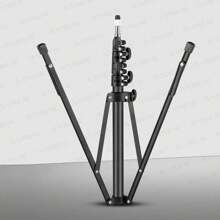 10-Inch Ring Light With Adjustable Tripod Stand (Total Height 71 Inches), LED Ring Light With Phone Holder, Suitable For Selfie, Video Recording, Zoom Meetings, Photography, Live Streaming And More - Black and White - View 9