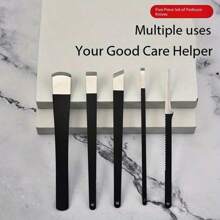 4 件/5 件不锈钢嵌甲工具套装，修脚护理套装，用于去除硬皮老茧，修脚刀套装，嵌甲去除套装，修脚老茧剃须刀工具，专业脚刮刀 - 彩色 - 查看 6