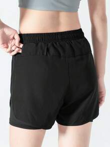 2 Stücke Damen Sommer Sportshorts, integrierte Sicherheitsshorts, geeignet für Yoga, Radfahren, Training, Fitness, Laufen