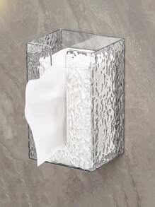 1pc Wall Mounted Tissue Holder,Glacier Pattern Paper Organizer Dispenser,Large Tissue Storage Box For Kitchen,Bathroom,Home, Office