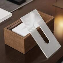 1pc Elegant Wood Tissue Box Holder - Modern Chinese Style, Perfect For Living Room & Kitchen Decor China Cabinet For Living Room Decorative Boxes For Home Decor