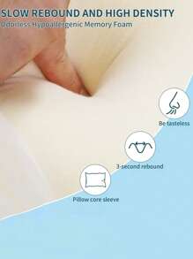 1 PIEZA Almohada ortopédica con forma de mariposa de espuma viscoelástica - Soporte ergonómico para la columna cervical, rebote lento, almohada para el cuello para dormir, apta para dormir de lado y boca arriba, promueve el posicionamiento correcto de la columna, baja alergénica, funda de almohada lavable a máquina