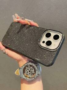 亮片 1 件奢华闪亮兼容 14/13/12/11 Pro Max 柔软 TPU 防震保护手机壳，送给女朋友/男朋友的生日礼物