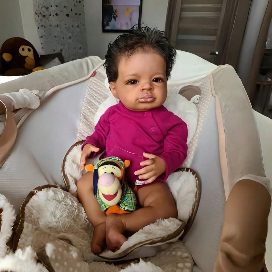 20inch Reborn Baby Dolls Black Girls Silicone Baby Girl Lifelike Baby Dolls Girls Realistic Babies Cheap That Look Like A Real Baby Newborn Toddler