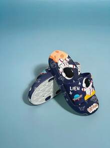 HAHABOBO 一双儿童夏季凉拖鞋拖鞋卡通可爱拖鞋可穿户外室内家居休闲拖鞋男童浴室拖鞋宝石蓝。 - 寶藍色 - 查看 4