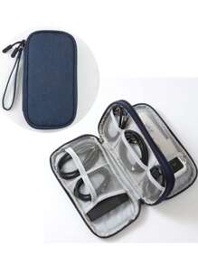 1pc Portable Travel Electronics Organizer Bag, Suitable For Storing Smartphone Cables, Hard Drives, Power Banks, Headphones, Chargers, Phone Cases, Wireless Earbuds, Bluetooth Headsets, Earphones, Great For Business Travel, School, College, Office, School Supplies, Back To School, University Students - Multicolor - View 13