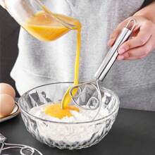 Stainless Steel Flosser, Flour Cake And Dough Mixer, Creative Coil Egg Beater, Kitchen Baking Tool - Multicolor - View 7