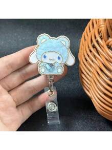 Sanrio 1 Sanrio Hello Kitty And Friends Acrylic Scalable ID Badge Clip - Durable PMMA Material, Cartoon Character Design, Suitable For Doctors, Nurses, And Teachers (Style And Color Random)