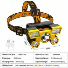 NetHong 2xWaterproof LED Headlamp Super Bright Head Torch USB Rechargeable COB Headlight - 2 Pcs - View 6