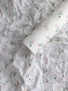 Bộ 20/10/5 tờ/bộ giấy gói quà họa tiết hoa kèm 1 cuộn ruy băng, giấy gói hoa DIY trang trí, thích hợp cho Ngày của Mẹ, Sinh nhật, Quà tặng tiệc tùng, Đóng gói hoa, Giấy gói quà - Nhiều màu - Xem 8