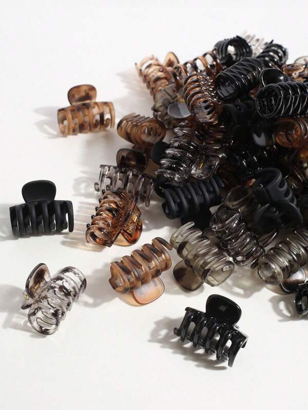 15/20/30pcs Mini Brown Flower Shape Clips, Small Hair Clips For Bangs, Hairpins For Hairstyling (One-Size: 20pcs) Hair Claws Claw Clips Hair Jaw Clip Hair Clamps Hair Clutch Hair Catcher Clip Fall Winter Hair Accessories For Women For Vacation Outfits Woman