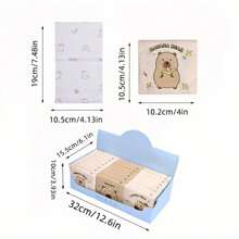 3 stuks schattige bedrukte tissues met cartoonprint, 40 vellen per verpakking, geurvrij, zuivere houtpulp, zacht en comfortabel, veilige materialen, enkelvoudige velvorm, 3-vouwfunctie, willekeurige stijlen