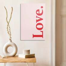 1 póster de lienzo, póster de lienzo, mural de amor, póster de amor para el día de San Valentín, mural de amor con arte rosa, decoración de fuente, regalo ideal para sala de estar, pasillo y oficina, arte moderno, mural para el hogar