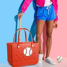 1 Túi đựng đồ trang trí theo chủ đề bóng chày Phụ kiện thể thao tương thích với túi Bogg Túi xách trang trí Simply Southern & Túi tote đi biển chèn điểm nhấn thể thao thời trang mùa hè - Nhiều màu - Xem 4