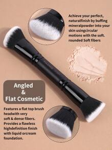 MAANGE 11pcs Makeup Tool Kit 4pcs Dual-Ended Makeup Brushes Basic Flat Round Top Brushes For Liquid Cream Foundation Powder Blush Eyeshadow Concealer 7pcs Makeup Puffs Including 2pcs Beauty Cosmetics Blending Sponges 2pcs Triangle Velvet Powder Puffs 3pcs Mini Finger Air Cushion Puff For Flawless Make Up, Travel, Makeup Reapply In Party
