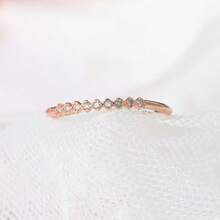 1PC Unisex 2mm Luxury Stainless Steel Men Women Statement Cubic Zirconia Rings Gold Silver Color US Size 5 6 7 8 9 10