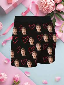 1pc Customized Human Face Underwear Norollwaistband Shorts Customized Photo Customized Human Face Portrait Printed Men's Underwear Boxer Briefs Customized Four Seasons Wearable Personalized Gift Customized Human Face Underwear Personalized Men's Underwear Customized Photo Underwear With Photo Customized Human Face Underwear Boyfriend Husband Gift Men Customized Anniversary Holiday Christmas Ideal Gift Boyfriend.