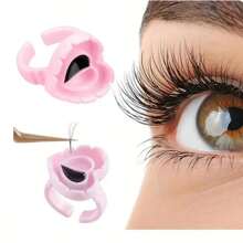 100pcs Reusable Washable Nail Polish Adhesive Microblading Cup, Eyelash Extension Glue Ring Holder, Beauty Tool Accessories