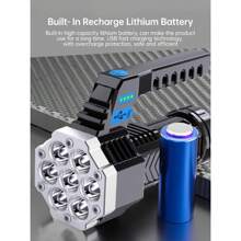 NetHong High Powered 26000000LM LED Flashlight Super Bright Torch Rechargeable Lamp UK - Black - View 7