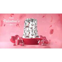 1pc Oxford Fabric Laundry Storage Bag, 19.7 Inch X 27.6 Inch / 50 X 70cm, Highly ,Toys Dirty Clothes Bag, Valentine's Day Bag, Draw-Cord With Cord-Lock, Machine Washable And Reusable