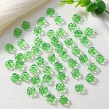 20/50pcs 3D Acrylic Four-Leaf Clover Beads (Green), Four-Leaf Clover Beads For Lucky Bracelets, Crafts, Floral Necklaces, Earrings And Other DIY Jewelry Making